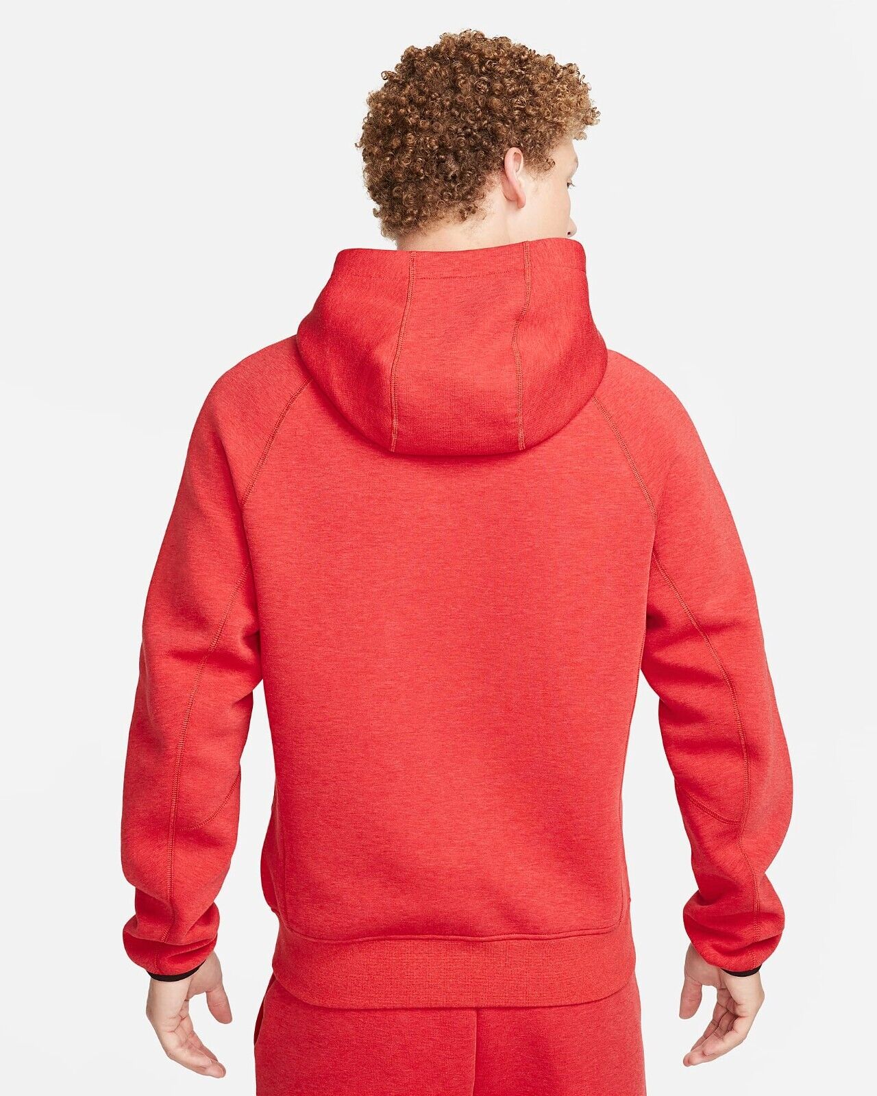 Nike Sportswear Tech Fleece FB8016-672 Men's Red Pullover Hoodie Size L NCL132